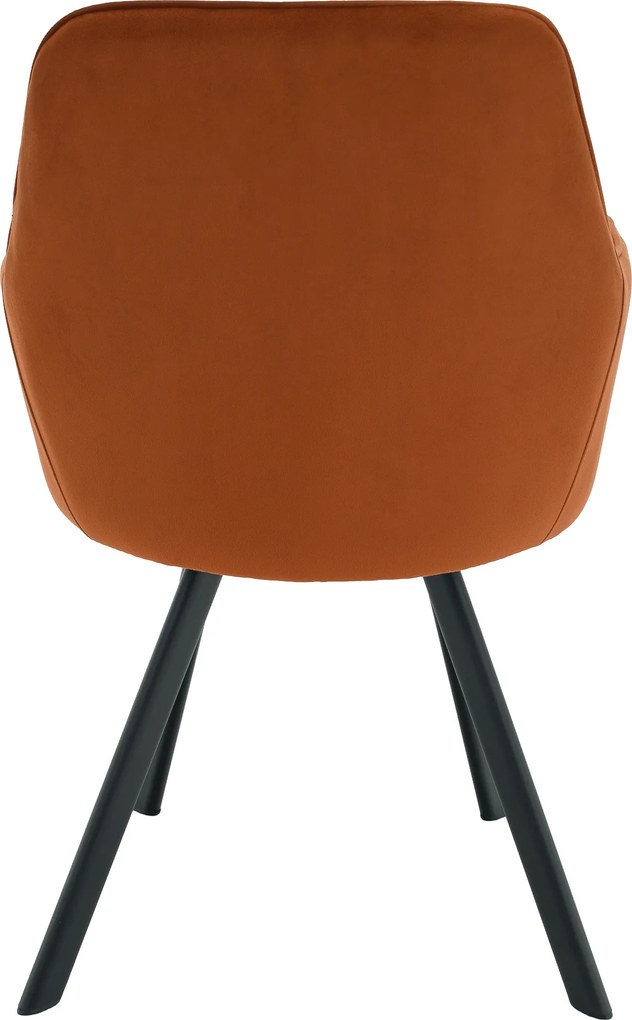 Scaun de design, ţesătură Velvet teracot, AURIL