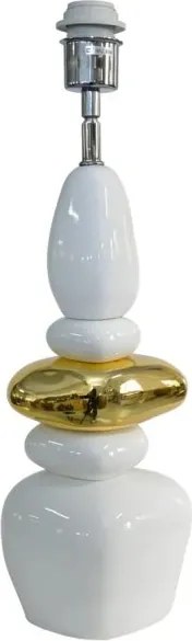 Lampa de masa decorativa STONES OF ZEN 70cm auriu alb