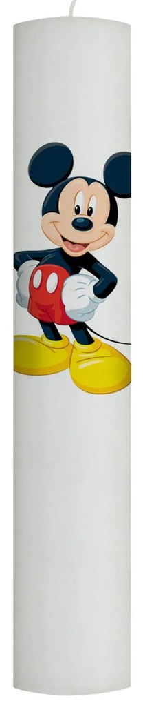 Lumanare Botez Mickey cu rosu 4,5 cm, 30 cm
