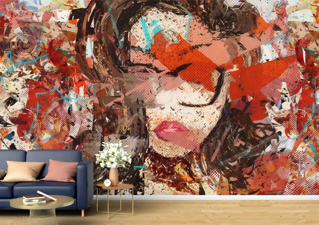 Tapet Premium Canvas - Portret de femeie abstract