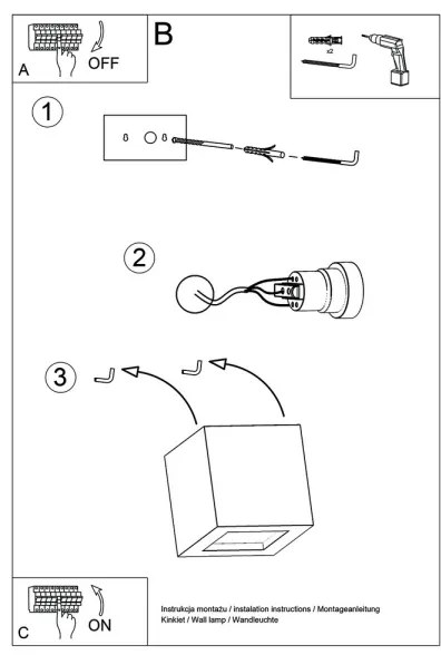 Sollux SL.0005 - Aplica de perete LEO 1xE27/60W/230V albă