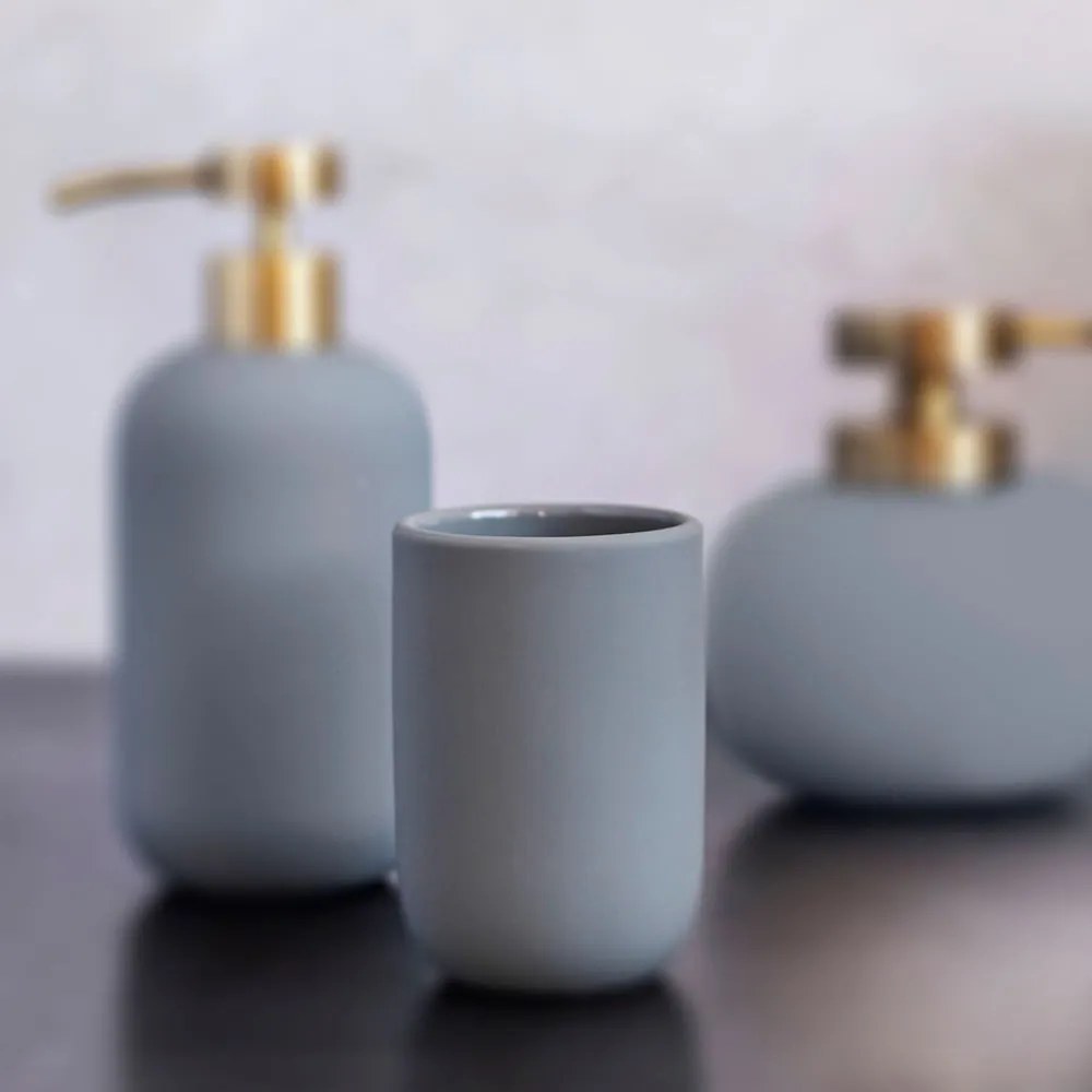 Suport pentru periuța de dinți verde din ceramică Lotus – Mette Ditmer Denmark