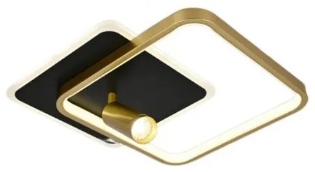 Lustra LED Cu Telecomanda, Elit's Tulia s, Negru-Gold, 76w
