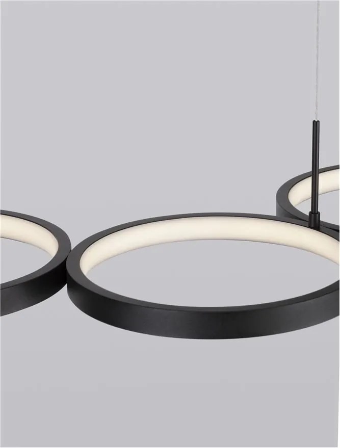 Lustra LED suspendata design modern MAGNUS R4 neagra