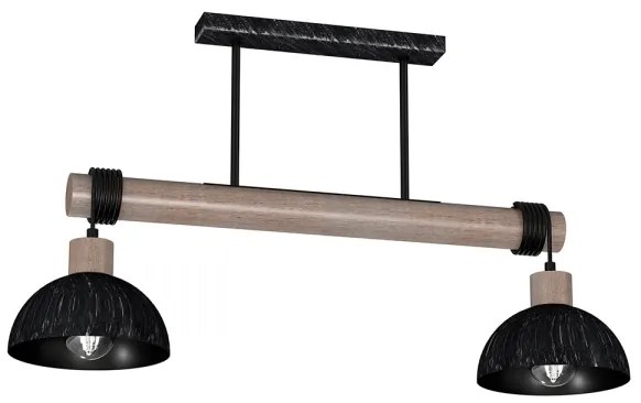 Lustră pe cablu ERIK 2xE27/60W/230V maro/negru