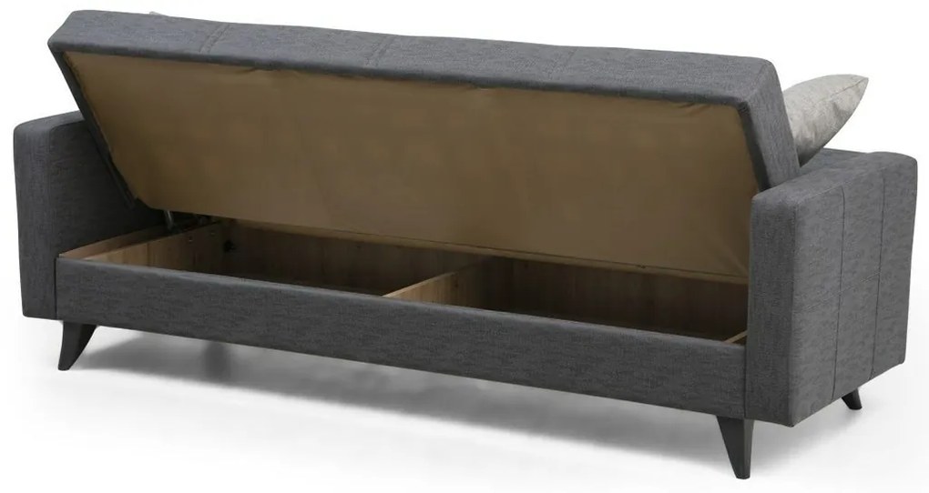 Canapea extensibilă Polya 3 Dark Grey