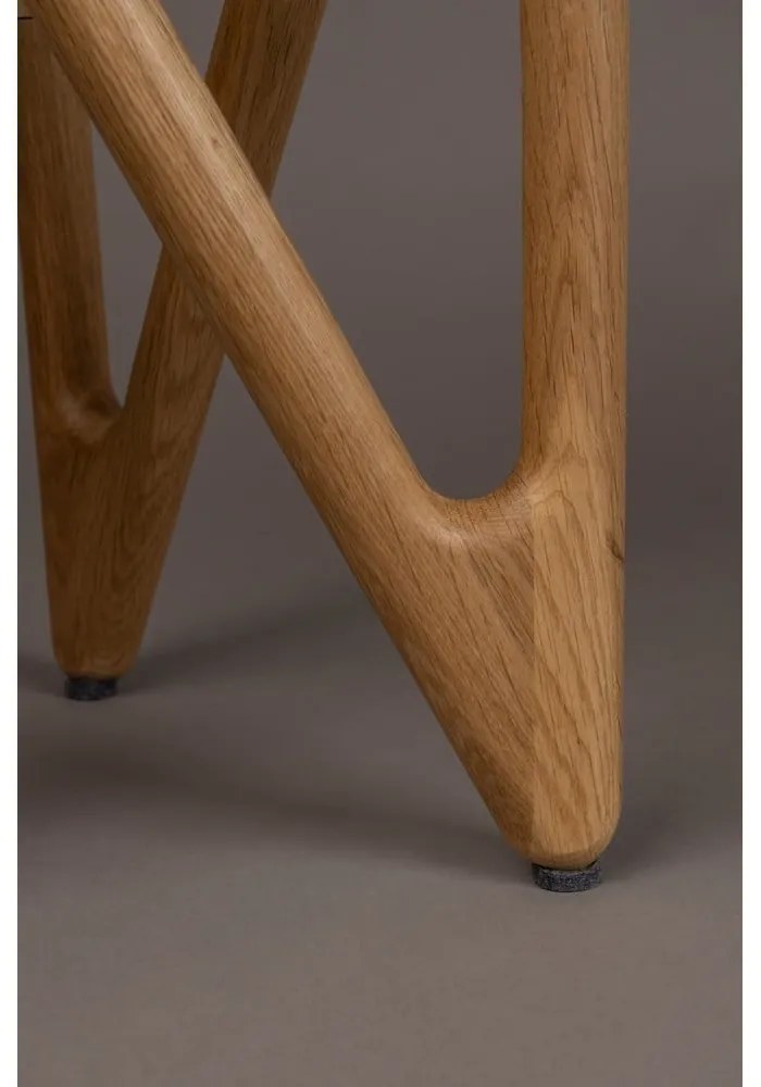 Măsuță auxiliară rotundă cu blat din sticlă ø 40 cm Naia – Dutchbone