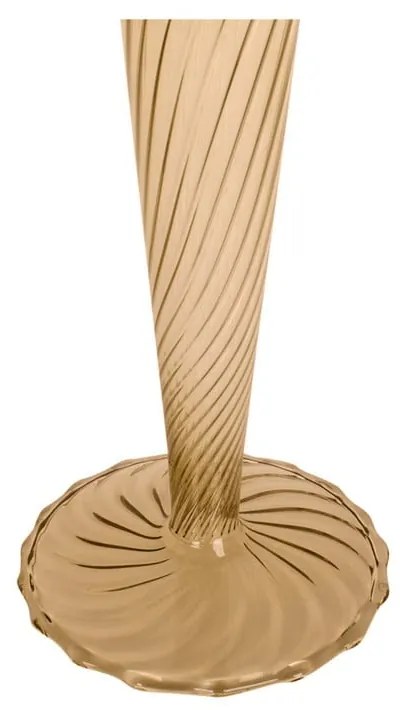 Sfeșnic din sticlă PT LIVING Swirl, înălțime 26,5 cm, maro deschis