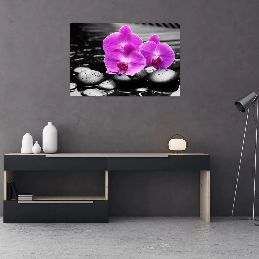 Tablou - Orhidee violet (90x60 cm)