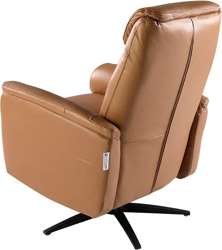 Fotoliu design LUX cu functia relax Cowhide brown leather