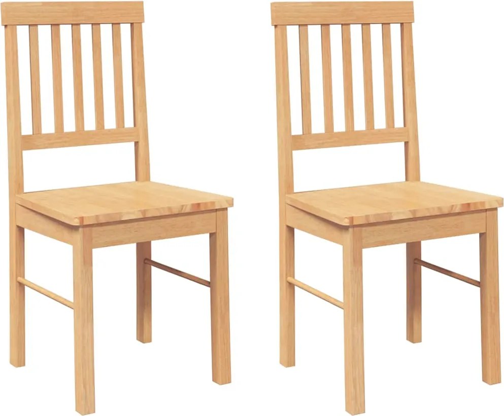 vidaXL Scaune de sufragerie 2 buc Cauciuc din lemn masiv