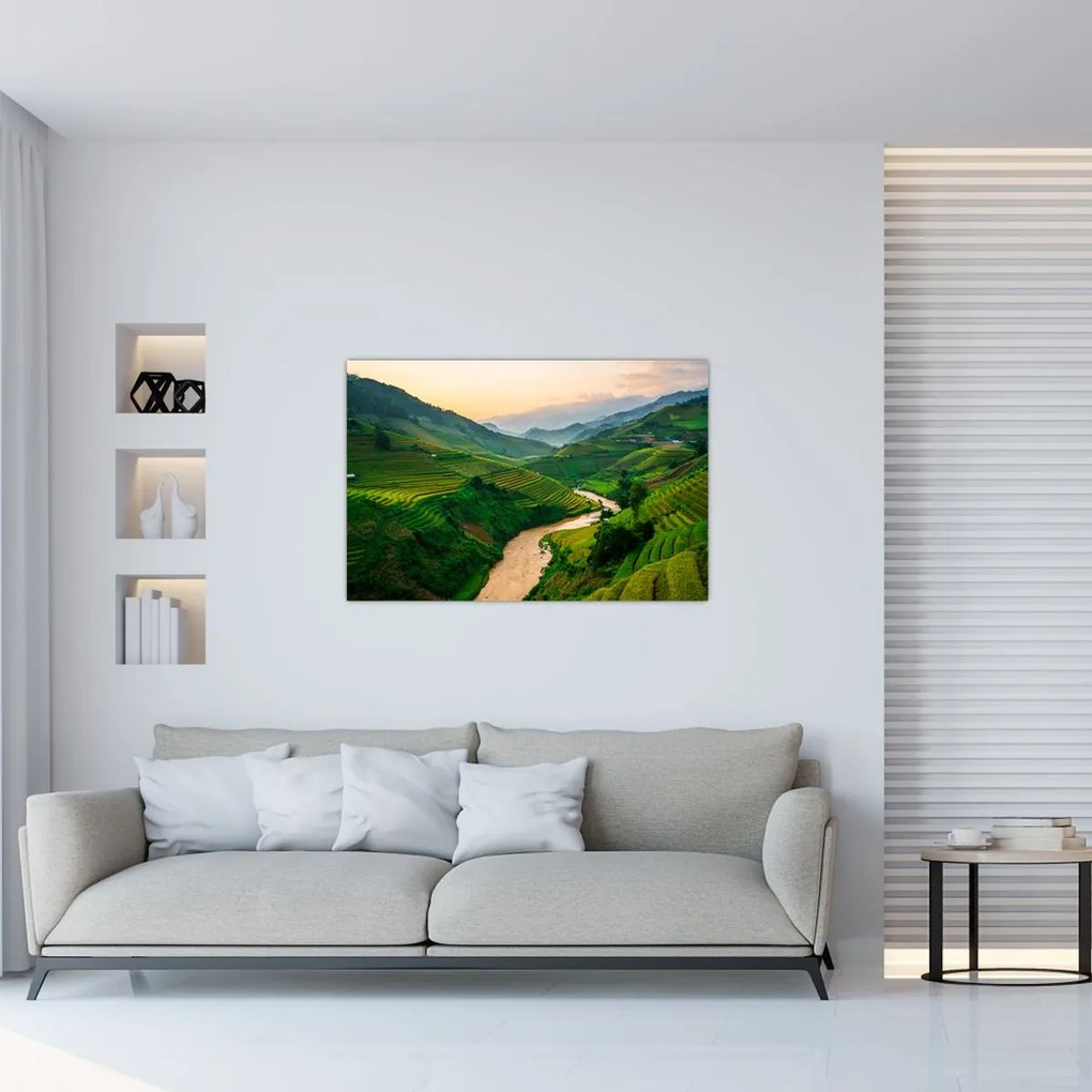 Tablou - Terase de orez II. (90x60 cm)