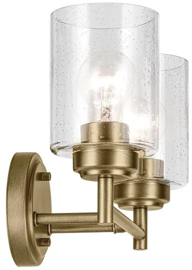 Lampă de perete Kichler KL-WINSLOW-2W-NBR WINSLOW 2xE27/60W/230V alamă