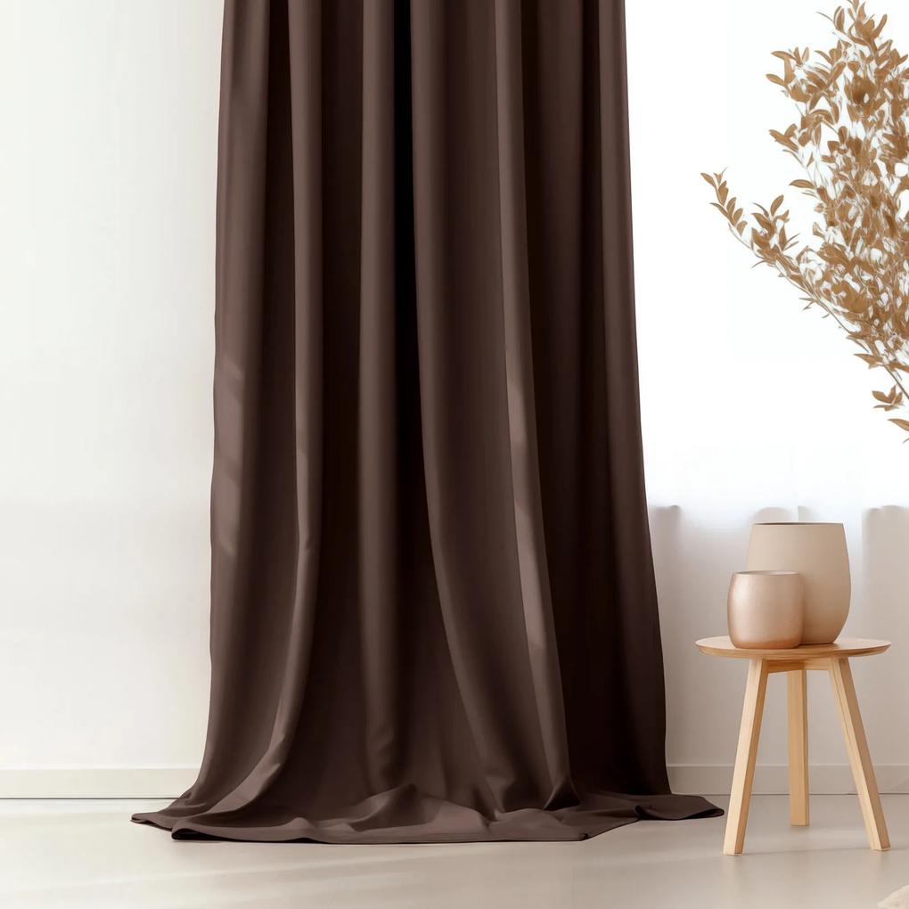 Goldea draperie decorative rongo - ciocolată maro 280x145 cm