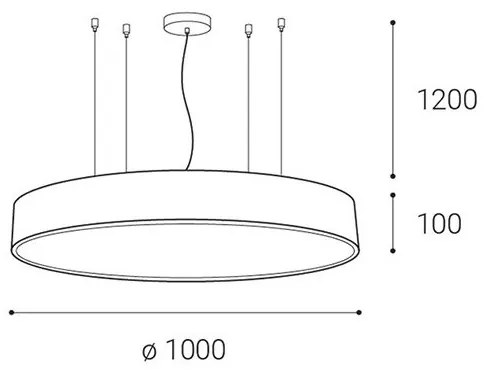 Lustră LED dimabilă pe cablu MONO LED/153W/230V 3000K/4000K alb LED2