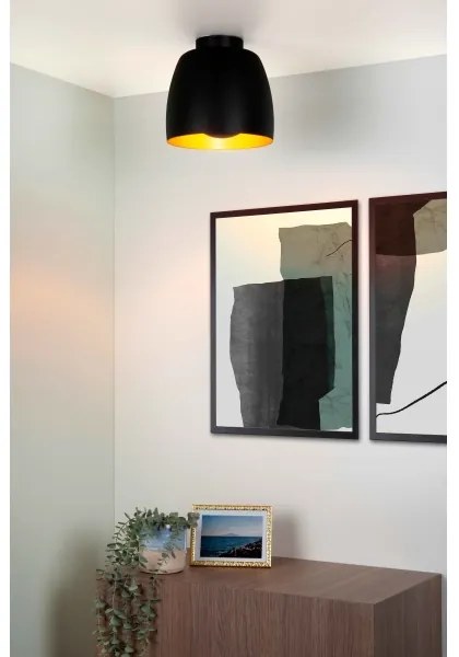 Plafonieră Lucide 30188/01/30 NOLAN 1xE27/60W/230V d. 24 cm negru