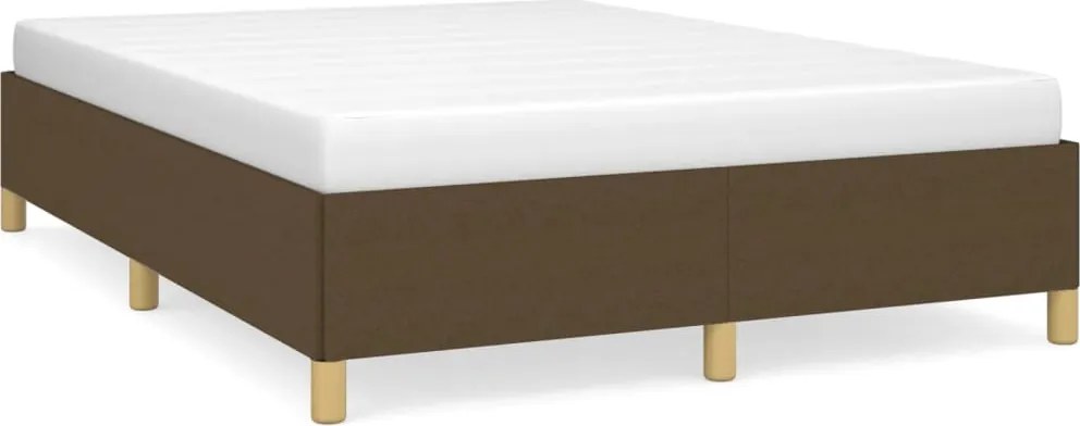 vidaXL Cadru de pat fără saltea, maro închis, 140x200 cm, textil