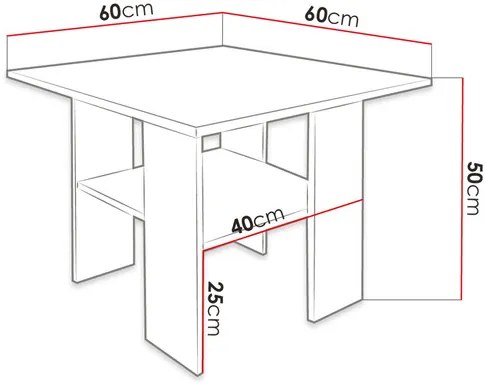 Măsuță de cafea Kessar (Negru + Alb) . 1103722