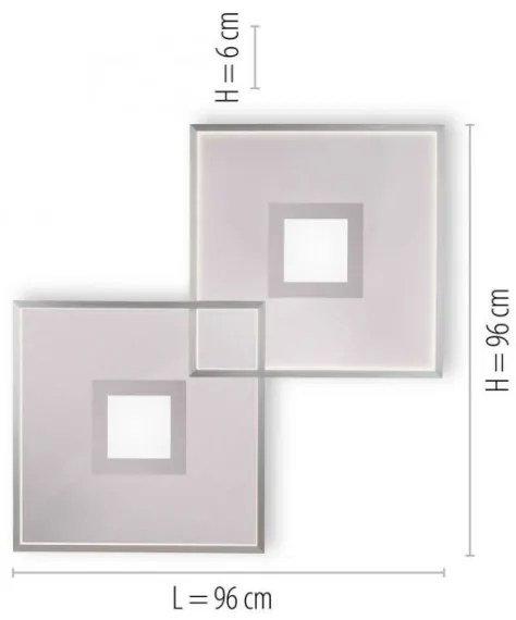 Plafonieră LED dimabilă AMARA LED/45W/230V crom Paul Neuhaus 8378-55 + telecomandă