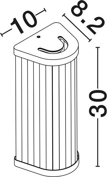 Aplica de perete LED baie IP44 VITREE aurie