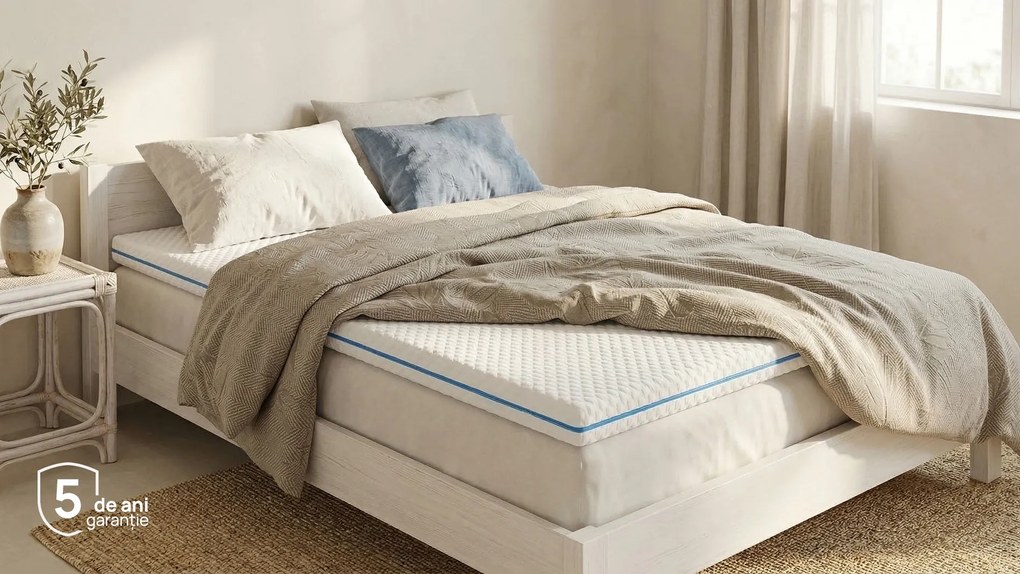 Topper saltea Sleepy, Bubbles Memory, 160x200x5, Moale-medie