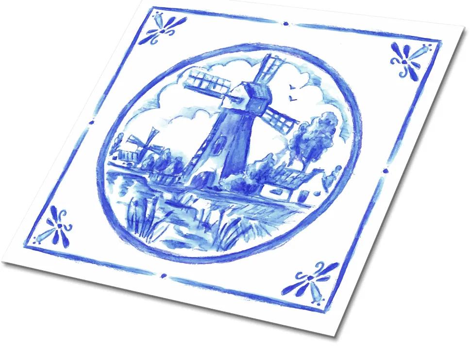 Plăcile de vinil Moara de vant in stil azulejos