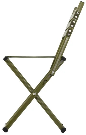 Scaun camping pliabil cu spătar, verde