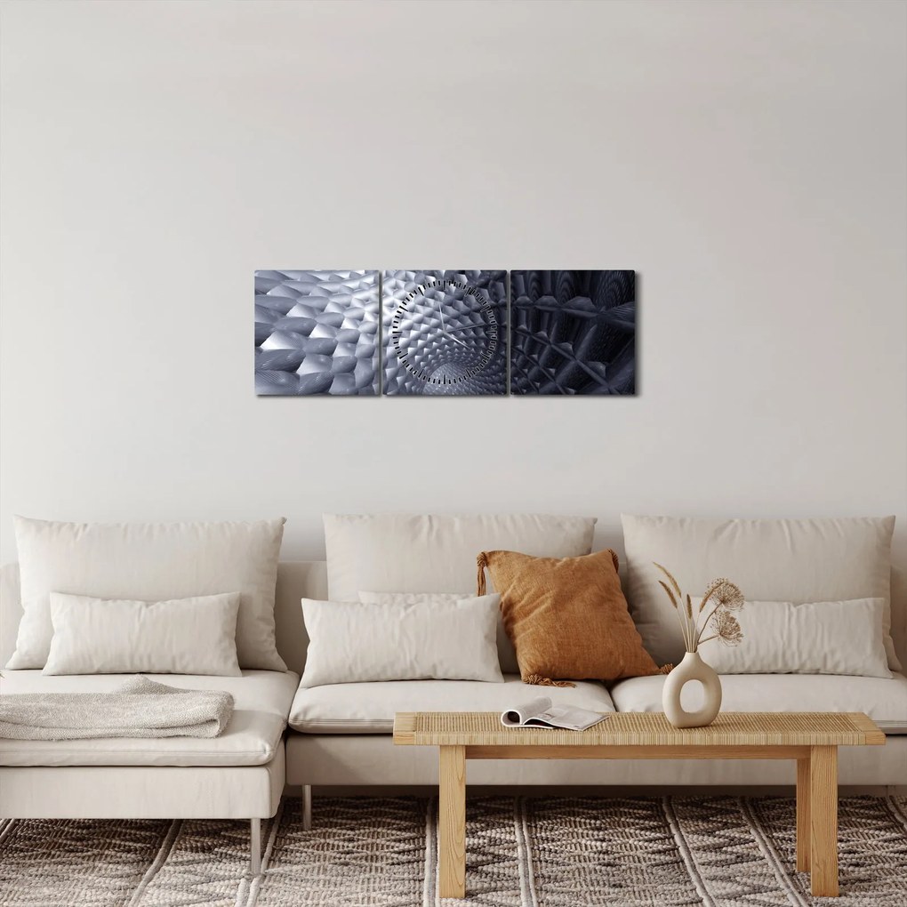 Tablou - Abstract 3D (cu ceas) (90x30 cm)