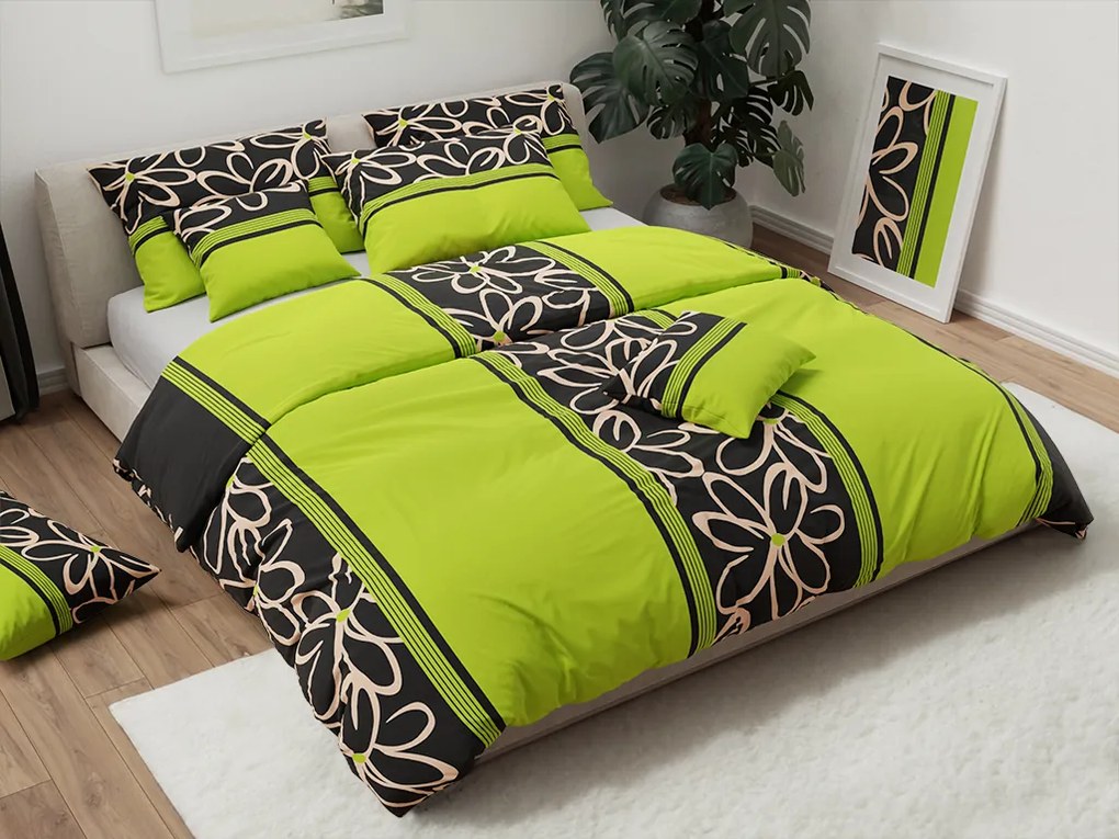 Lenjerie de pat din bumbac BELLA BLEND verde Dimensiune lenjerie de pat: 70 x 90 cm | 140 x 200 cm