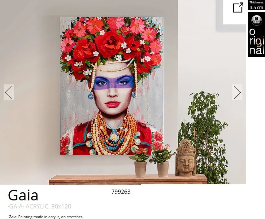 Tablou de perete decorativ Gaia, 90x120cm SV-799263