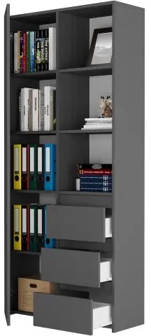 Raft de birou cu sertare MODERN B-80-S3 - diferite variante de culoare artisan