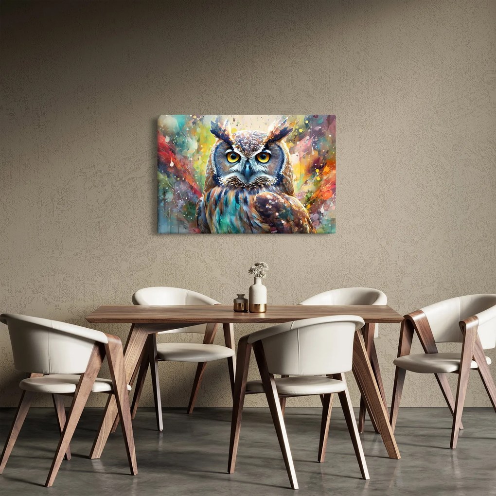 Tablou - Pictură de o bufniță (90x60 cm)