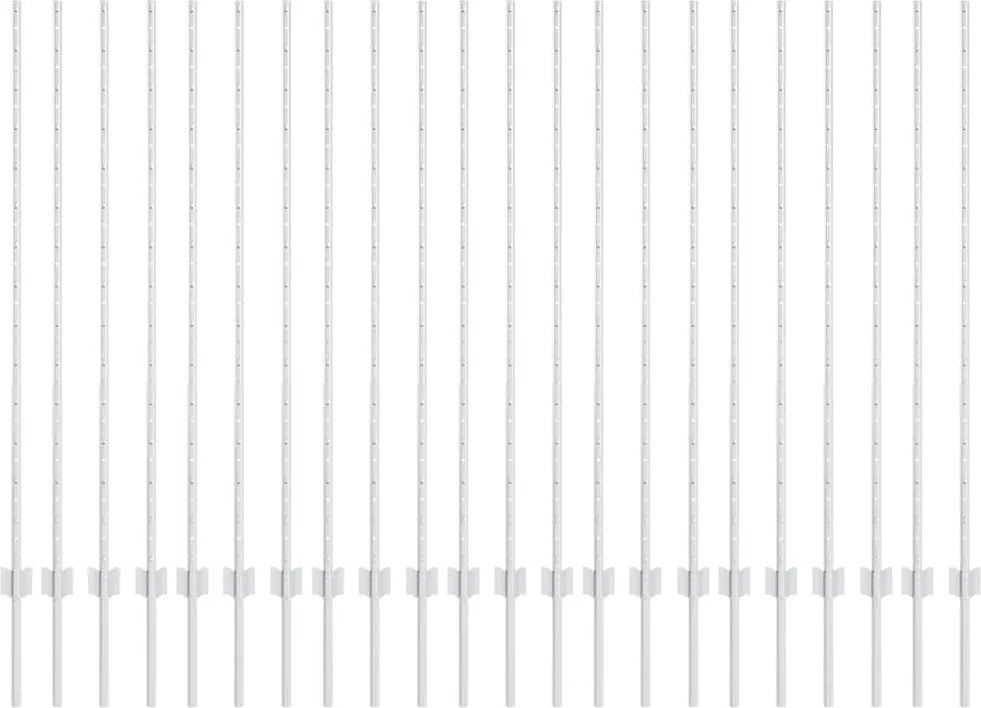 vidaXL Stâlp de gard. 22 pcs Argintiu 180 cm Oțel