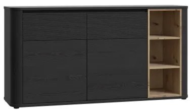 Comodă BASKO negru/stejar