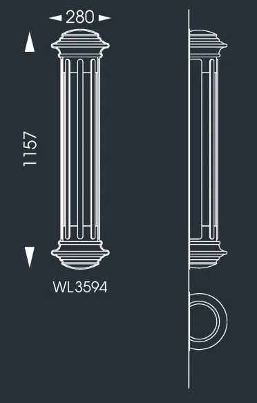 Aplica iluminat exterior din fier forjat, WL 3594