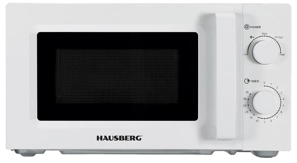 Cuptor cu microunde Hausberg HB-8008AB, 1150W, 5 trepte de putere, 20L, alb