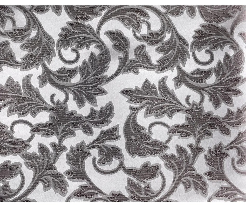 Fata de masa din Brocart (matase) cu motive florale XXL CASA GINO ,ALB SIARGINTIU,160X210, masa 8 persoane