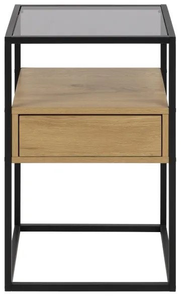 Noptieră ZEIN stejar/negru