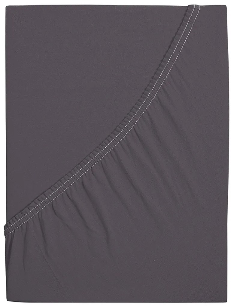 Cearșaf 4Home Mako jersey antracit, 180 x 200 cm