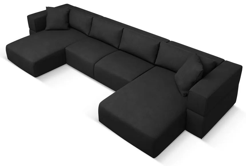 Colțar negru (în formă de "U") Esther – Milo Casa