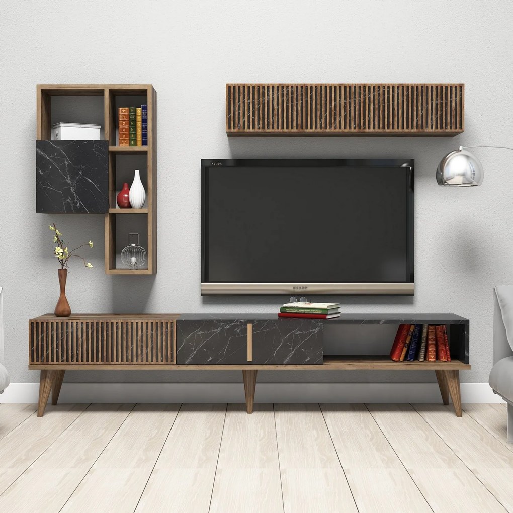 Mobilier living Michelle (Nuc + Negru). 1072224