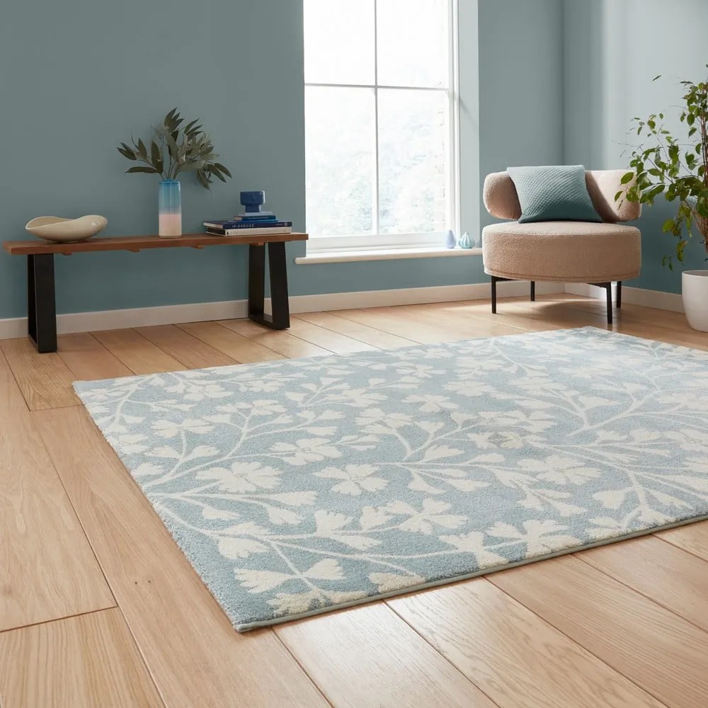 Covor albastru 160x230 cm Grace Floral – Catherine Lansfield