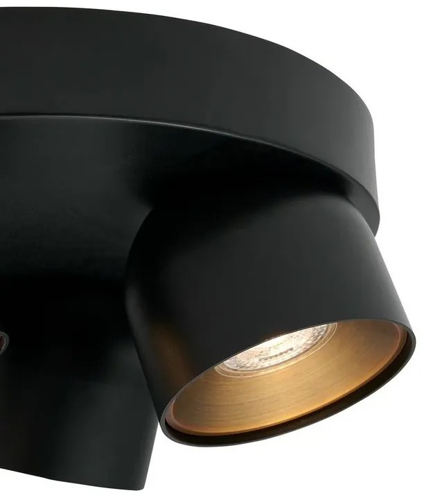 Spot aplicat tavan directionabil Pitcher 3L negru