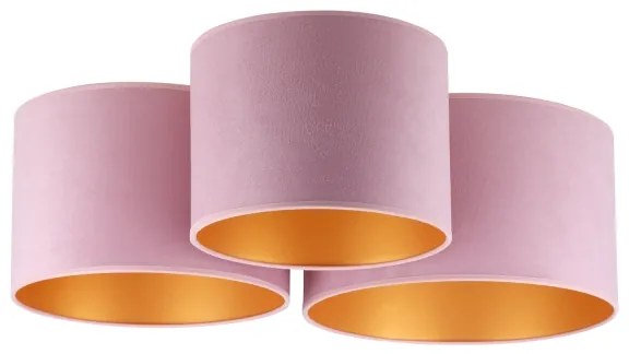 Duolla - Plafonieră ROLLER TRIO 3xE27/60W/230V roz