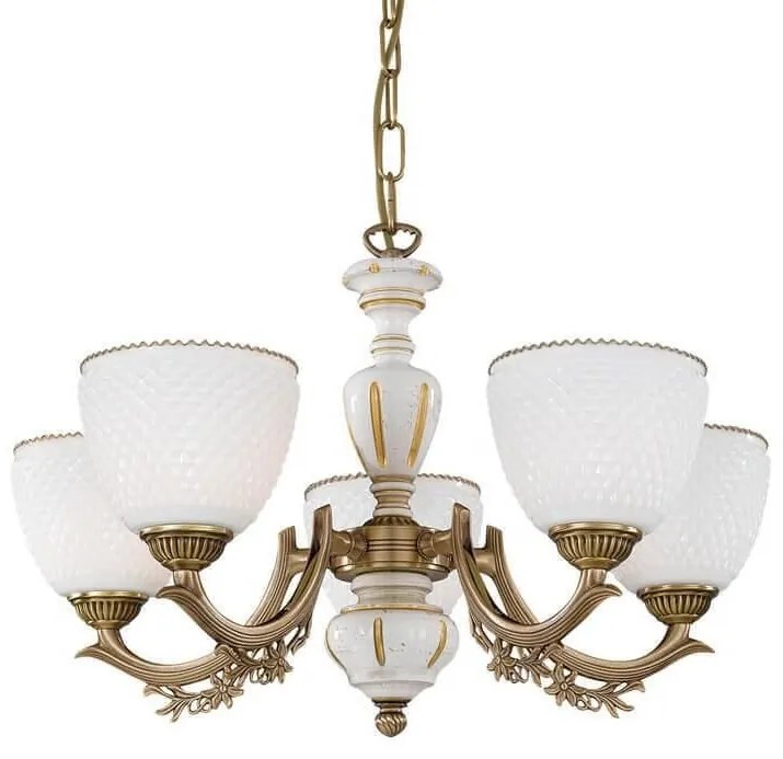 Candelabru din alama cu 5 brate design italian 8656