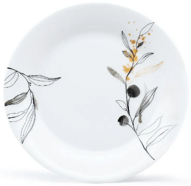 Set de masă din 18 piese Arôme Home Salcie, alb extra