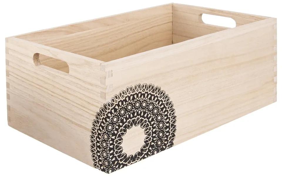 Cutie de depozitare din lemn decorativă Mandala – Orion