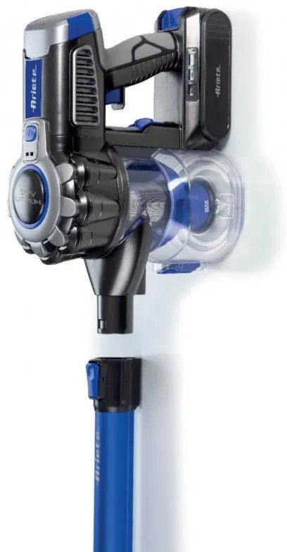 Aspirator vertical Ariete SCOPA 2722/00, 120W, 1 L, 2 viteze, Perie motorizata cu LED, Indicator baterie, Albastru