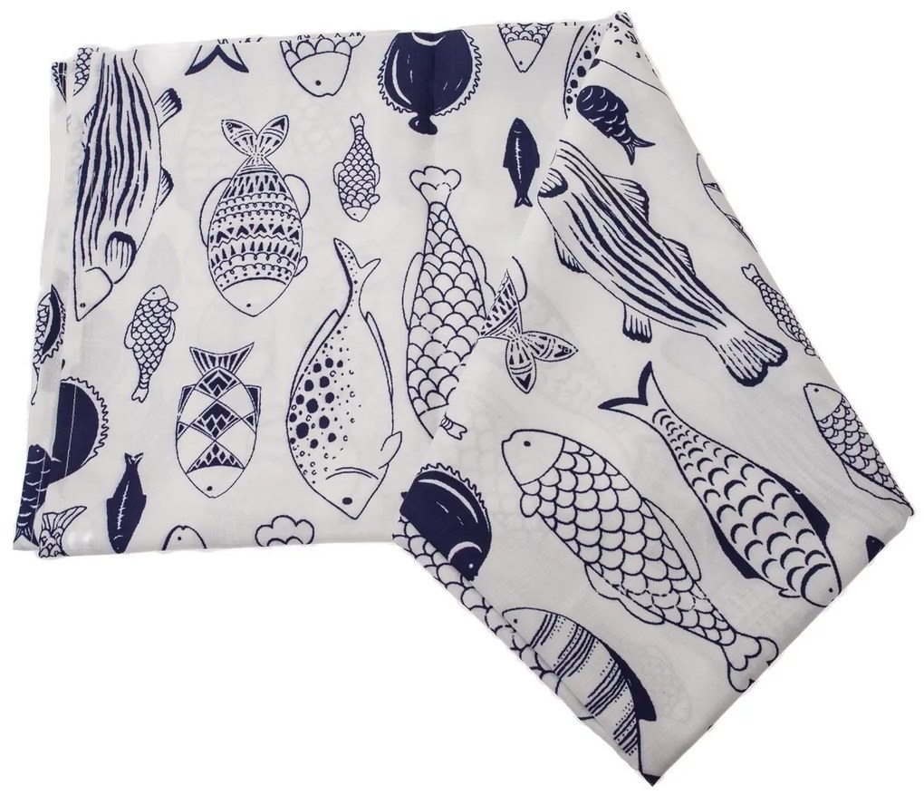 Fată de masă impermeabilă Pești, 140 x 140 cm