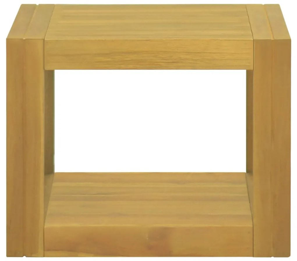 338233 vidaXL Dulap de baie suspendat, 45x45x30 cm, lemn masiv de tec